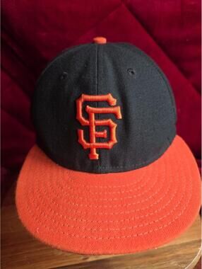 New Era 59Fifty 5950 On Field Fitted Hat San Francisco Giants Black Size 7 1/4